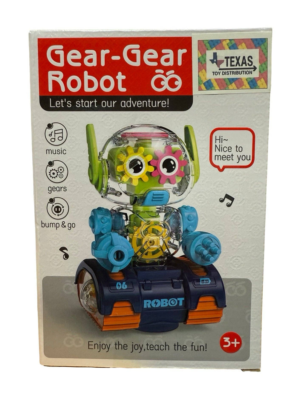 Robot Rotating Gear Electronic Light-Up STEM Toy for Kids Ages 4-8 – Fun Birthday Gift for Boys & Girls (2 Designs)