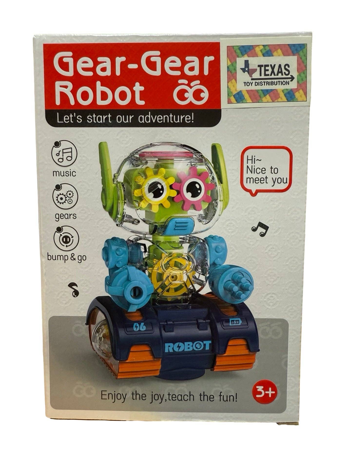 Robot Rotating Gear Electronic Light-Up STEM Toy for Kids Ages 4-8 – Fun Birthday Gift for Boys & Girls (2 Designs)