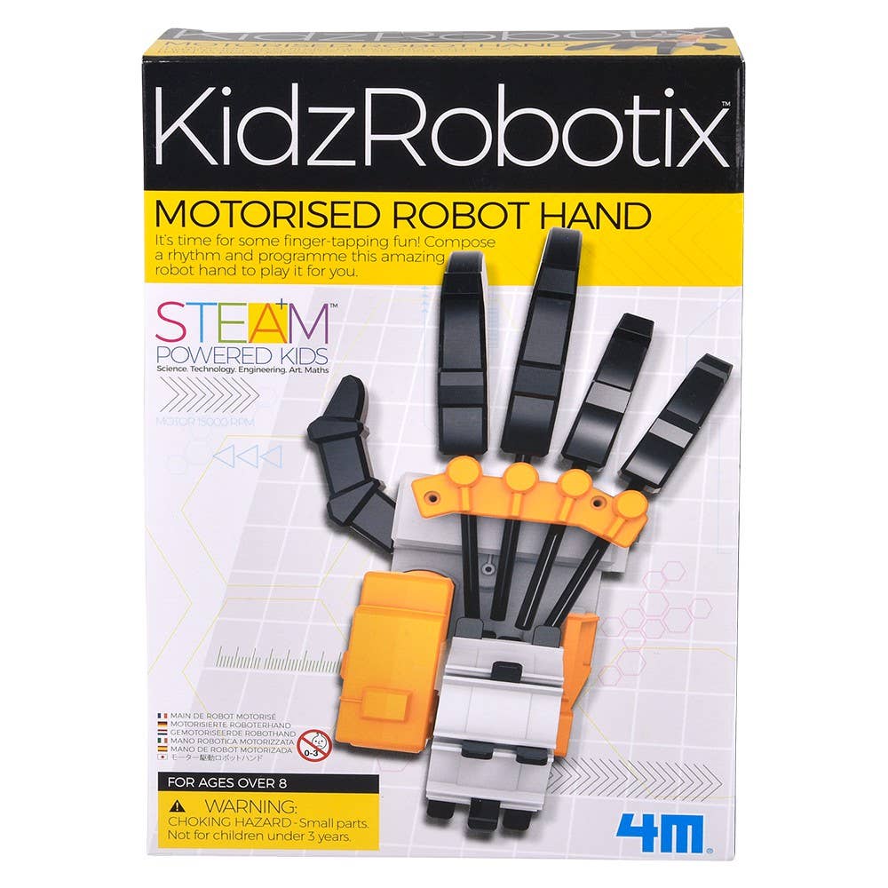 KidzRobotix Motorized Robot Hand STEM Building Kit – Educational Science Toy for Kids Ages 8+, Gift for Boys & Girls