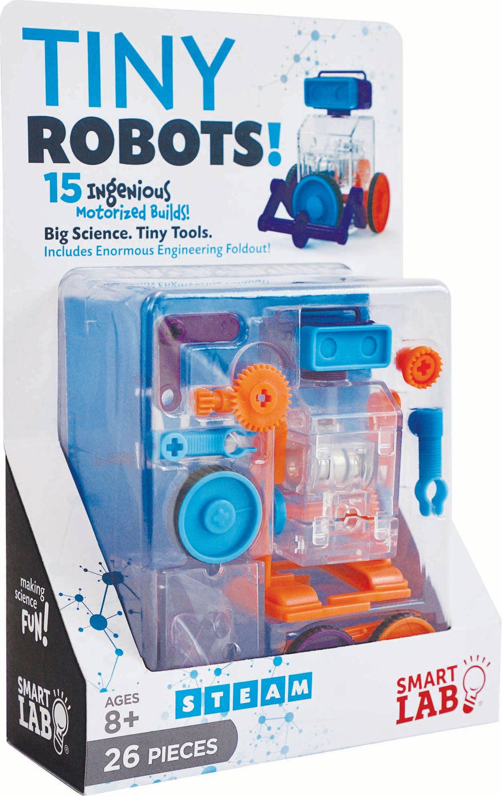 Tiny Robots STEM Building Kit – Educational Robot Toy for Kids Ages 6-10, Great Birthday Gift for Boys & Girls