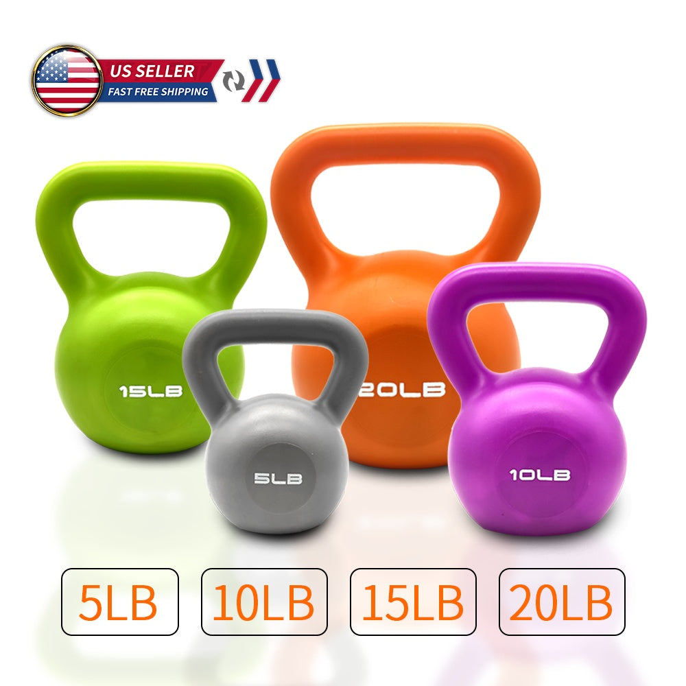 10lbs Ketlebells Weight Set For Women, Vinyl Coated Kettle Bell For Home Gym Workout Weight Lifting