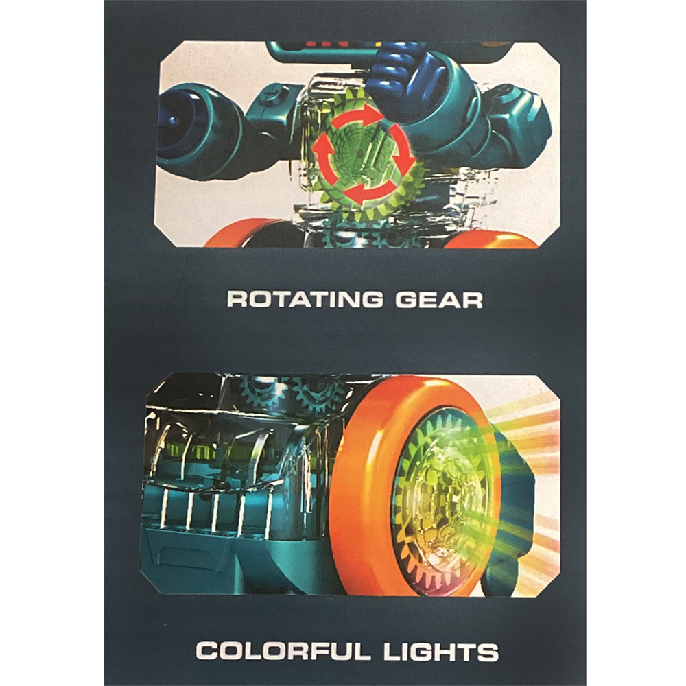 Robot Rotating Gear Electronic Light-Up STEM Toy for Kids Ages 4-8 – Fun Birthday Gift for Boys & Girls (2 Designs)
