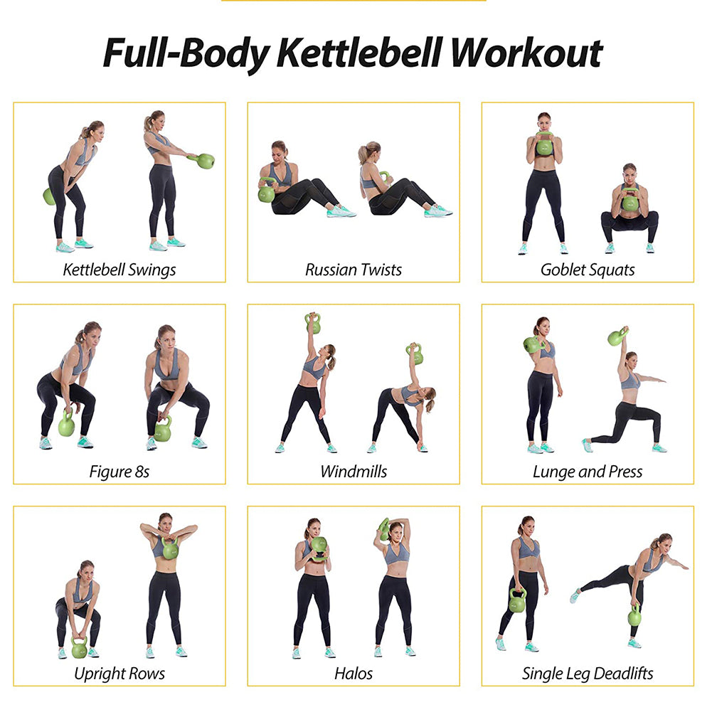 15lbs Kettlebell Set, Strength Training Kettlebells Weight Set For Women