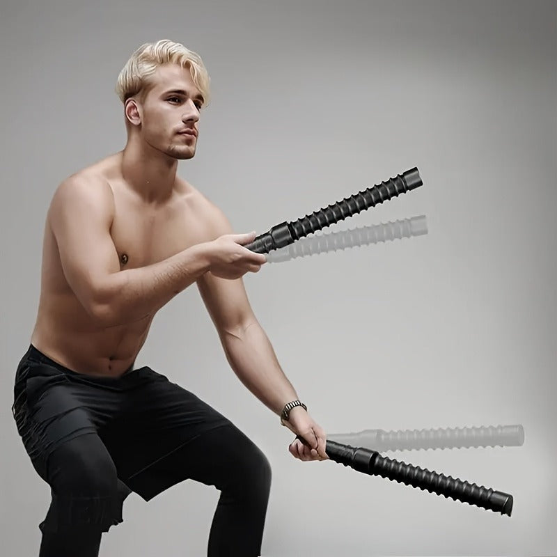 2pcs Stainless Steel Training Stick - A Universal Strength And Muscle Exercise Fitness Tool With Strong Rebound Inertia