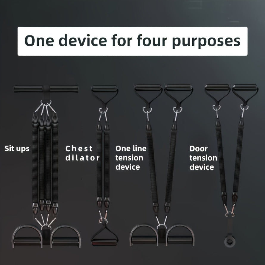 A Set Of Adjustable Resistance Tension Bands With Foot Pedals And Handles, High Resistance Level, Anti Fall, Suitable For Fitness Training