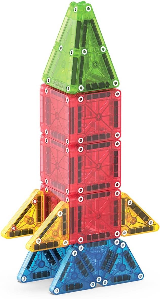 Magna-Tiles MicroMAGS 26-Piece Travel Set – Magnetic Building STEM Toy for Kids Ages 3-7, Gift for Boys & Girls