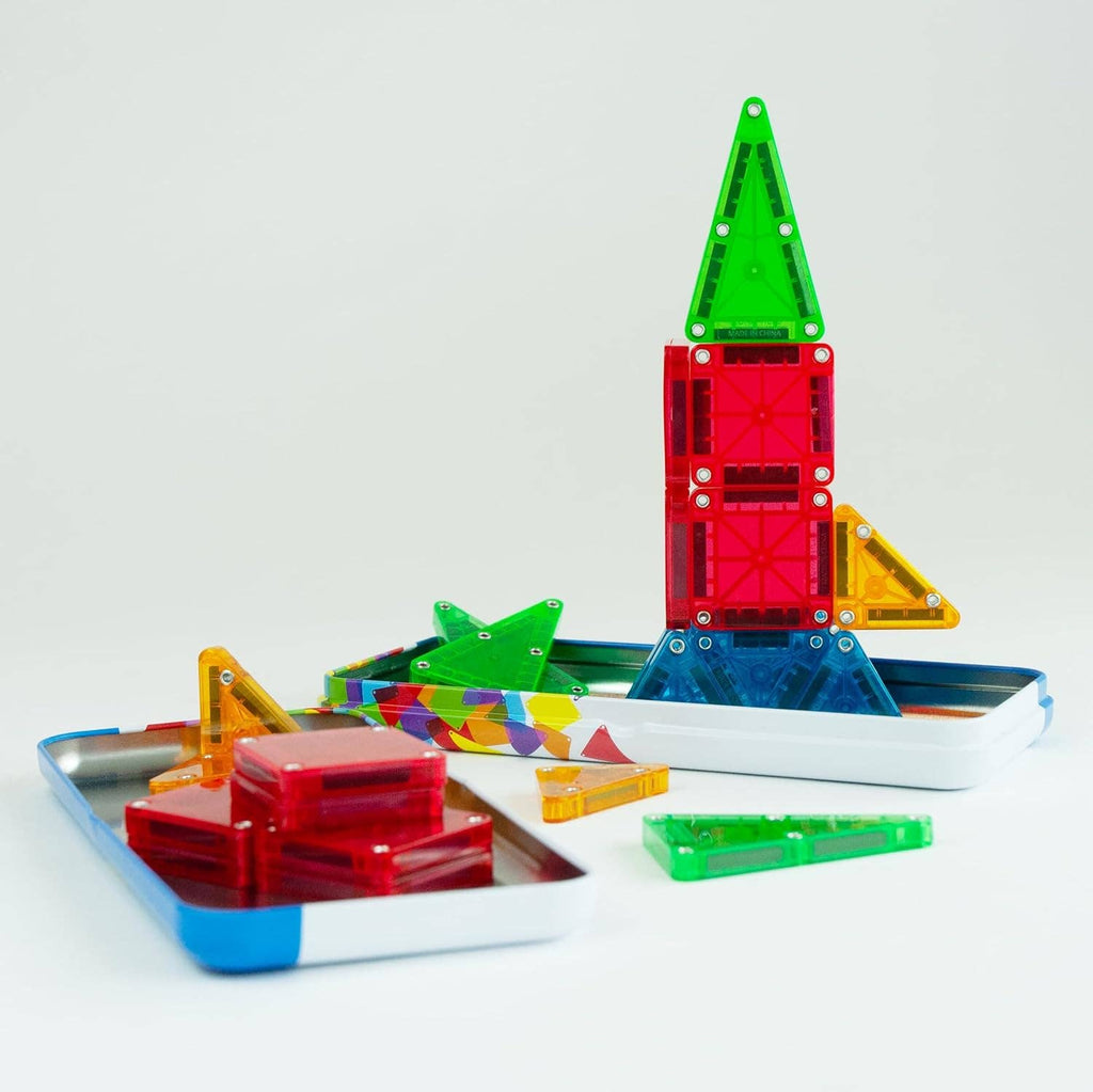 Magna-Tiles MicroMAGS 26-Piece Travel Set – Magnetic Building STEM Toy for Kids Ages 3-7, Gift for Boys & Girls