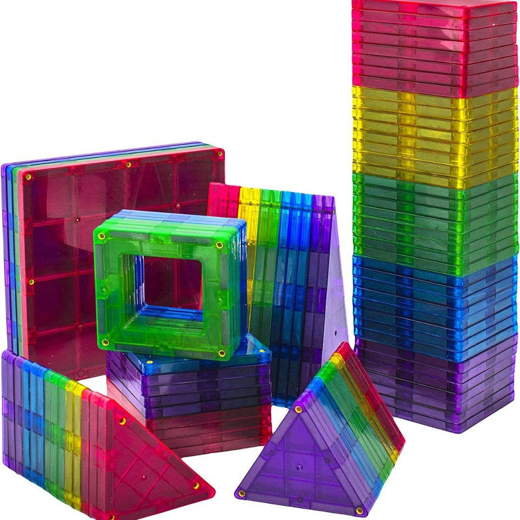 Magnetic Tiles Building Blocks 113-Piece STEM Set – Magnetic Construction Toy for Kids Ages 3-8, Gift for Boys & Girls