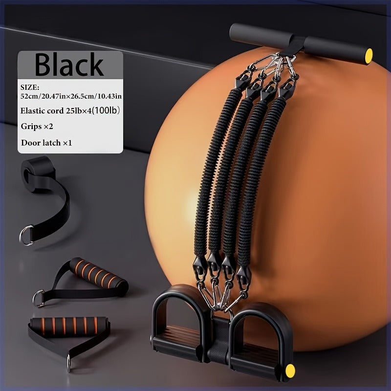 A Set Of Adjustable Resistance Tension Bands With Foot Pedals And Handles, High Resistance Level, Anti Fall, Suitable For Fitness Training